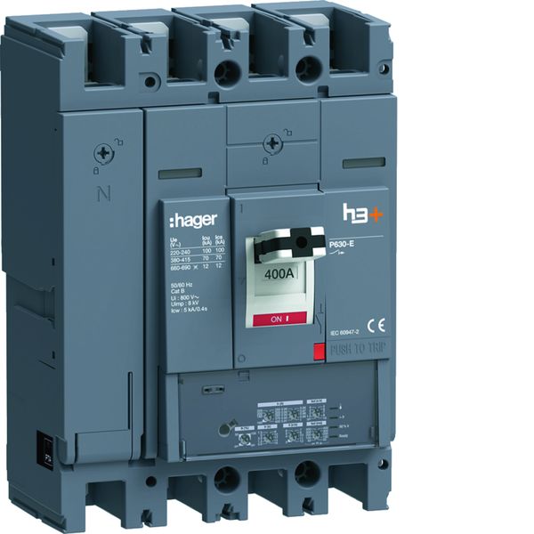 Disjoncteur Boitier Moulé h3+ P630 LSI 4P In400A Icu70kA à plage HEW401JR