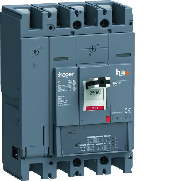 Disjoncteur Boitier Moulé h3+ P630 LSI 4P In250A Icu50kA à plage HMW251JR