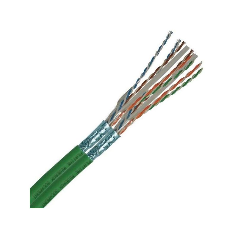 Câble Ftp - Blindé - F Utp 2X4 Paires Cat.6A Pour Réseau Informatique - Couronne De 100M