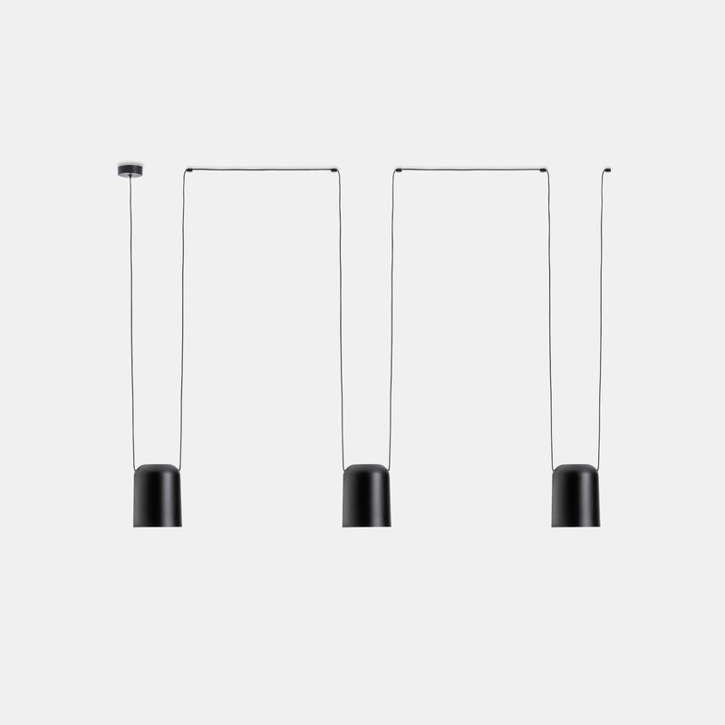 Suspension attic 3 x e27 23 noir mat 00-7398-05-05