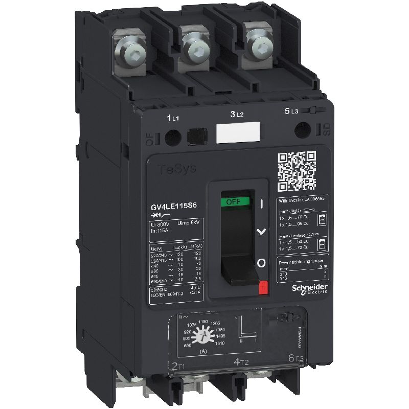 TeSys GV - disjoncteur magnétique - In 80A - 25kA GV4LE80B6