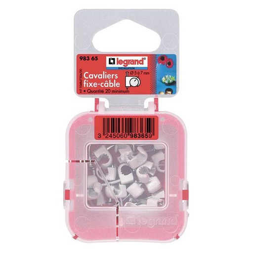 [LEG098365] 20 Cavaliers Gris D.5 A 7 Multifix legrand 098365