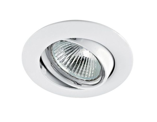 [ARI0585] Galaxy - encastré gu10, rond, basc., blanc, a/lpe halog. 50w 400lm inc - 0585