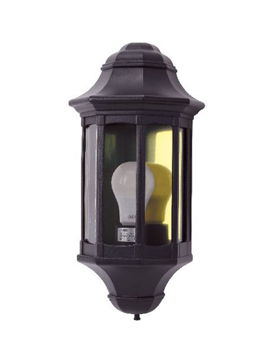 [ARI1942] Mura - applique mur ext. ip44 ik08, noir, e27 77w max., lampe non incl - 1942