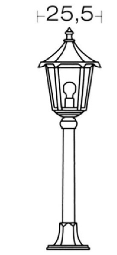 [ARI3047] Monaco - lant.+mat ip43 ik02, vert, e27 100w max., lampe non incl., ha - 3047