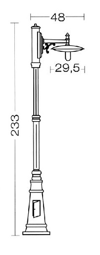 [ARI4082] Toscane - lant.+mat ip43 ik02, cuivré, e27 57w max., lampe non incl., - 4082