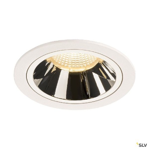 [DC1003957] NUMINOS® L, encastré plafond, 55°, blanc/chrome, LED, 25,41W, 3000K, IP20/IP44 1003957