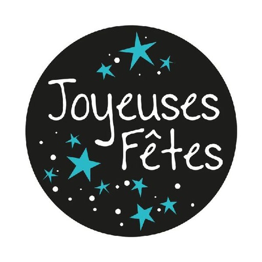[FES-GOBO-JF-1C-54] Gobo Ø54mm - motif joyeuses fêtes - 1 couleur - blanc - Festilight GOBO-JF-1C-54