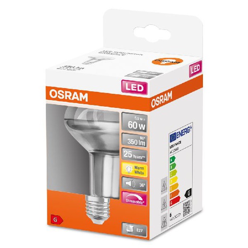 [OSR433328] LED SuperStar R80 60 dim 36° 5,9W/927 E27 - 433328