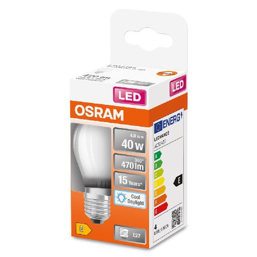 [OSR466210] LED Star RETROFIT matt CLP 40 non-dim 4W/865 E27 470LM BOX - 466210