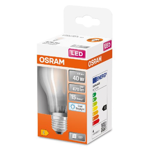 [OSR466074] LED Star RETROFIT matt CLA 40 non-dim 4W/865 E27 470LM BOX - 466074