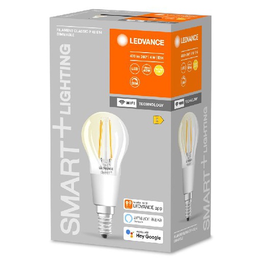 [OSR609778] Ledvance Smart+ WF CL P FIL dim 40 4W/827 E14 - 609778