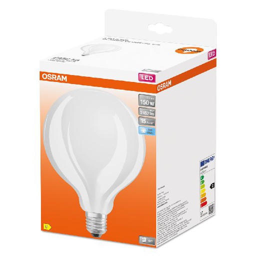 [OSR601901] Globe 125mm LED verre dépoli 17W=150 E27 froid - 601901