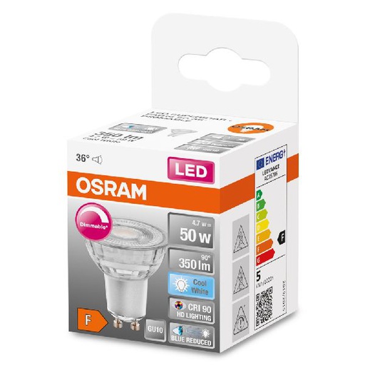 [OSR613102] Spot PAR16 SuperStar+ LED 36° verre variable 4,7W=50 GU10 froid - 613102
