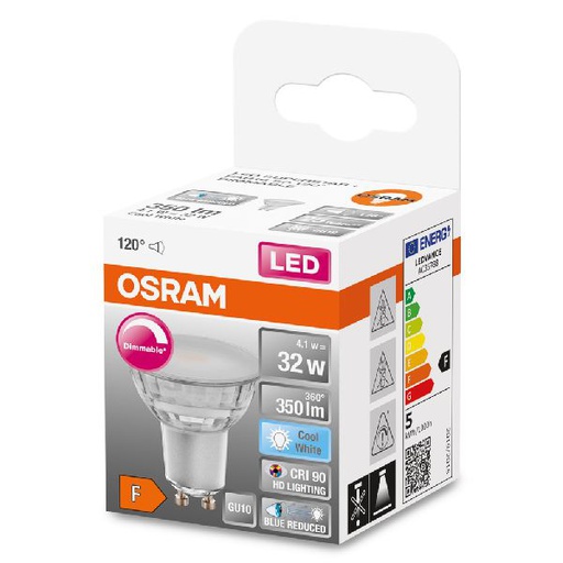 [OSR613140] Spot PAR16 SuperStar+ LED 36° verre variable 4,1W=32 GU10 froid - 613140