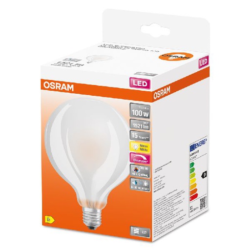 [OSR602991] LED SuperStar+ Globe 95mm verre dépi variable 11W=100 E27 ch - 602991