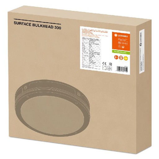 [OSR647749] LDV SF BLKH PFM 300S EM 15W/3000K 1400lm IK10 IP65 noir Hublot secours - 647749
