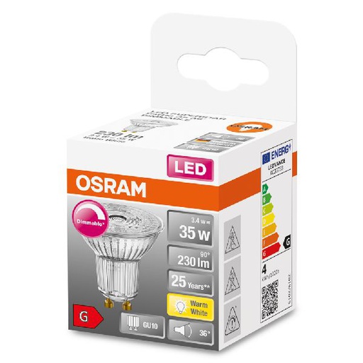 [OSR431676] LED SuperStar PAR16 35 dim 36° 3,7W/927 GU10 - 431676