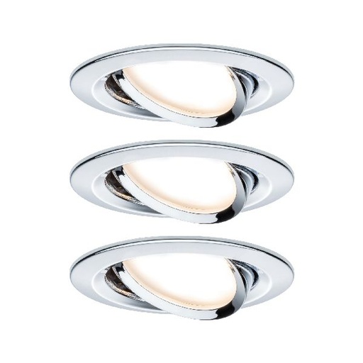 [PAU93488] Kit ENC Nova Coin 3 niv grad rond nr LED 3x6W 2700K 230V Chrome/Alu