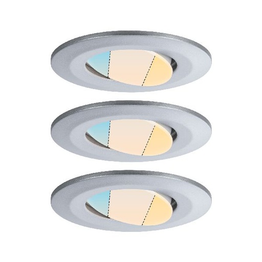 [PAU93095] Kit ENC Calla IP65 WhiteSwitch rd noir 3x550lm 5,5W 230V chrome dép