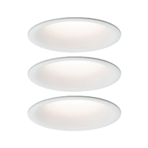 [PAU93415] Kit enc Cymbal Coin fixe gra non ébloui LED 3x6,3W/430lm 230V 2700K blanc dépoli