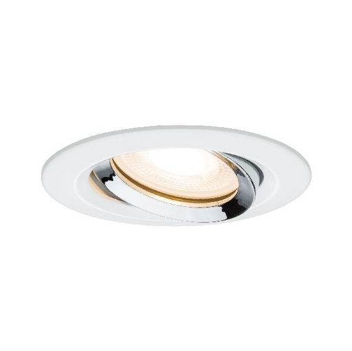 [PAU93663] Kit ENC Nova Plus IP65 orien max 1x35W G GU10/GU5,3 51mm Blanc Chr dép/alu zinc