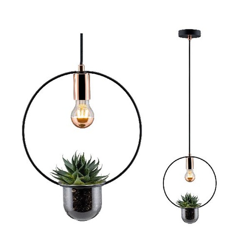 [PAU79748] Suspension Neordic Tasja max1x20W E27 Noir/cuivre 230V métal