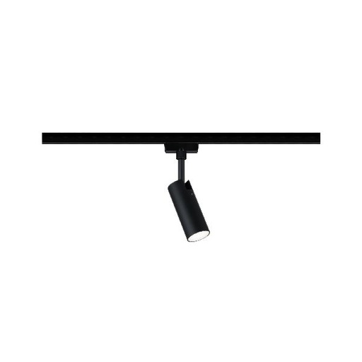 [PAU96940] Spot URail Tubo 1x5W Noir dépoli/Chrome 230V Métal 4000K non gradable