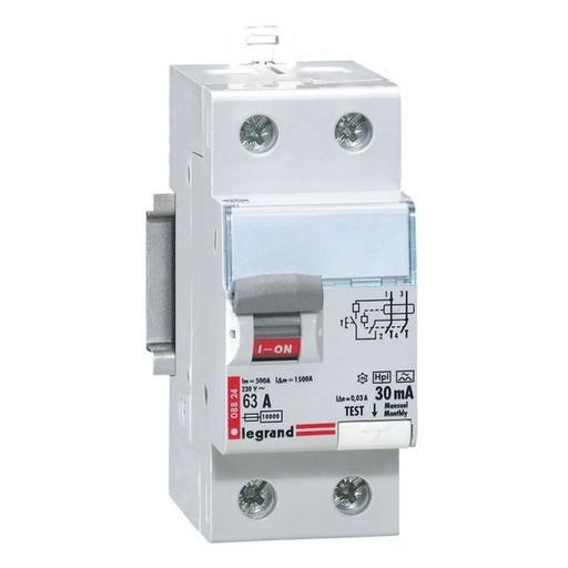 [LEG092841] Interrupteur Différentiel Dx³-Id 2P Type Ac 30Ma Arrivées Ha legrand 092841