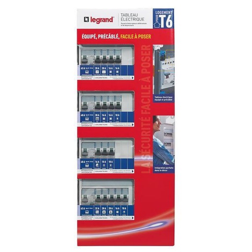 [LEG093059] Tableau Électrique Équipé Drivia Spécial Pour Logement T6 legrand 093059