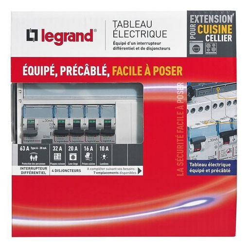 [LEG093061] Tableau Électrique Équipé Spécial Pour Extension Cuisine/C legrand 093061