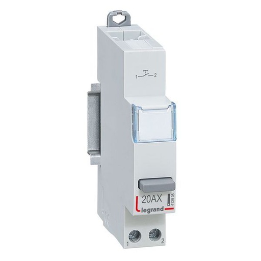 [LEG412908] Poussoir Modulaire Simple Fonction Contact 1No 1 Module legrand 412908