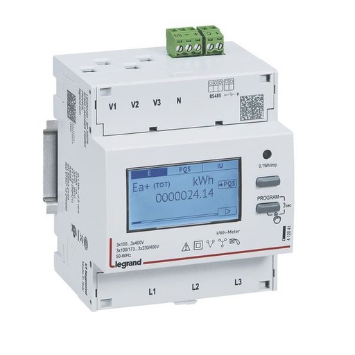 [LEG412041] Compteur Modulaire 3P Emdx³ Non Mid Raccordement Ti 5A Sorti legrand 412041
