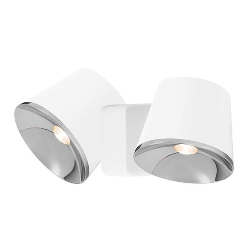 [LD0553071421] Applique drone 2 x LED 14 blanc mat 05-5307-14-21
