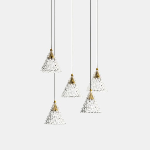 [LD15759214DO] Suspension veneto 60 x LED 25 or blanc mat 15-7592-14-DO