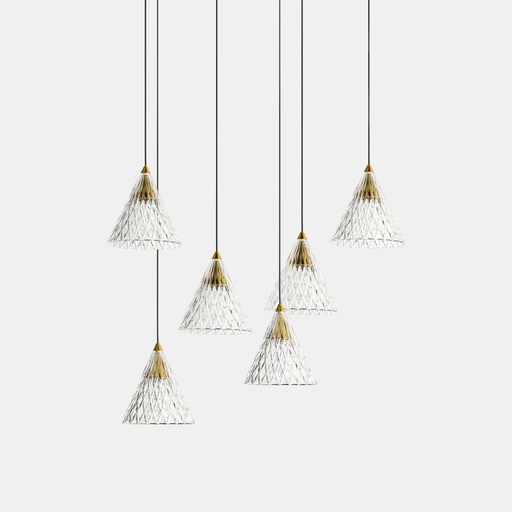 [LD15759914DO] Suspension veneto 72 x LED 30 or blanc mat 15-7599-14-DO