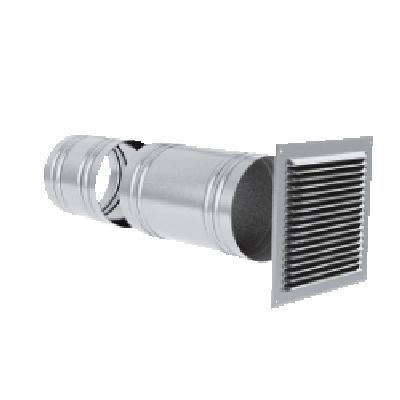 [AX-GCRA100] Grille ext pare-pluie alu Ø100 mm 