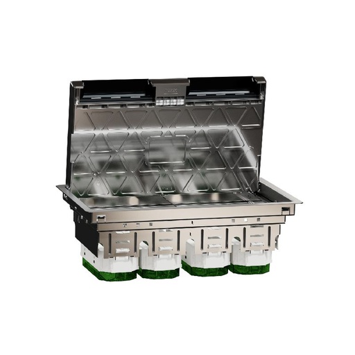 [SCHINS52127] Unica System+ - Boîtier de sol XL 4x6mod ou 12 pos INS52127